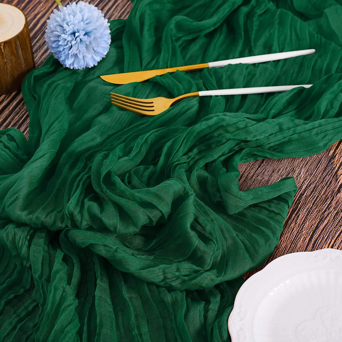 Wrinkle Cheesecloth Table Runner - Wedding & Holiday Decor