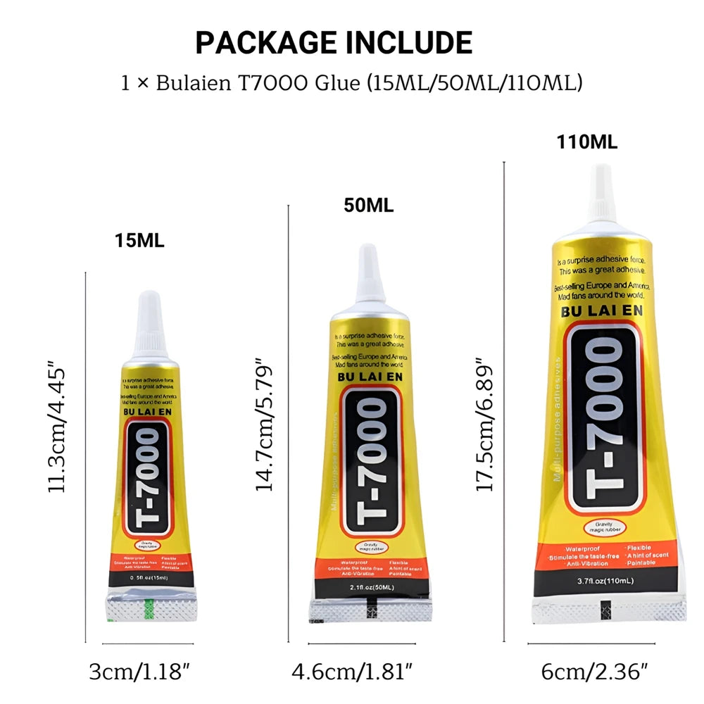 1PCS 15/50/110ML T7000 Adhesive Ziai for Phone Repair B7000 Liquid Glue Multi-purpose Super Glue With Precision Applicator Ti