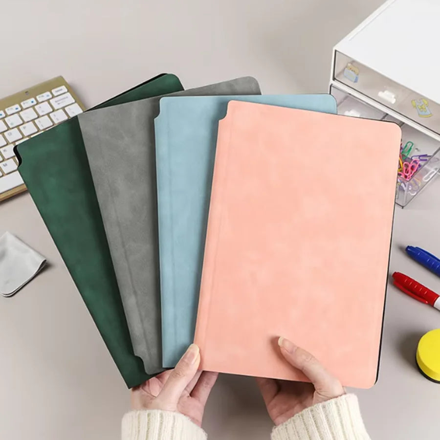 A5 Reusable Whiteboard Notebook Set – Leather Weekly Planner & Memo Pad with Whiteboard Pen & Erasing Cloth (6 Colours)