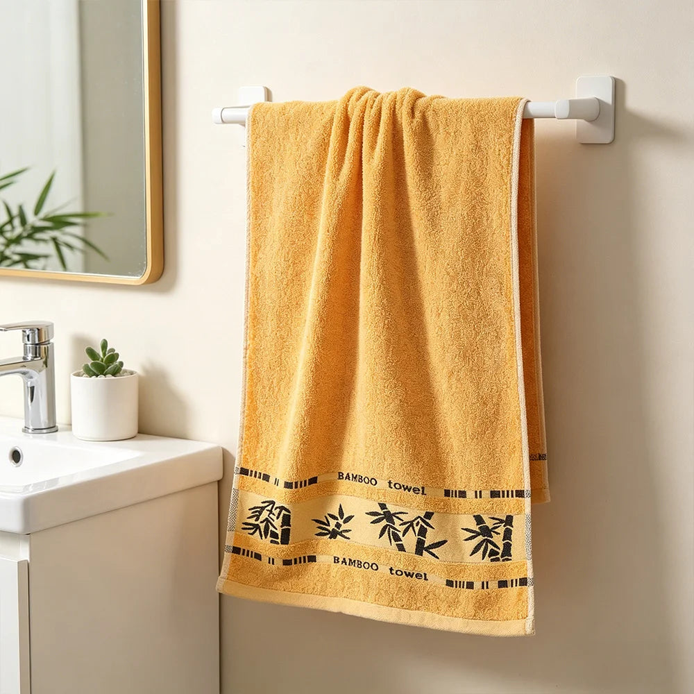 Soft Bamboo Fiber Hand Towels - Quick-Dry (1/2/4 Pack)
