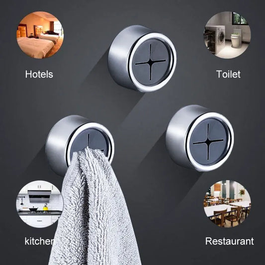No-Drill Dishcloth & Towel Holder Clips — Set of 3 | Wall Hanging Hook
