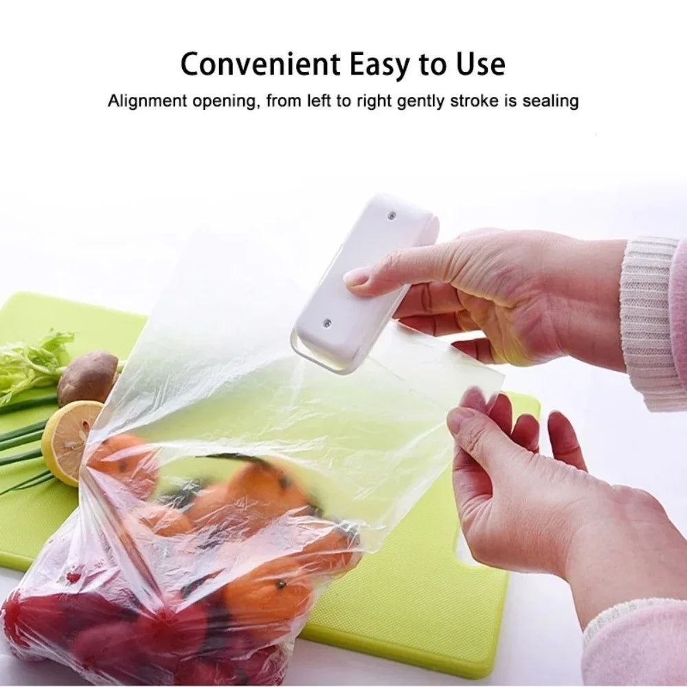 Snack Sealer Snack Bag Clip kitchen Food Sealing Machine Small Household Snacks Moisture-Proof Food Sealing Artifact Easy To 