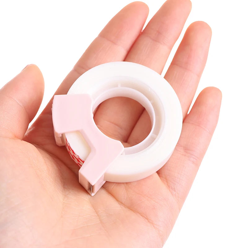 Plastic Correction Tape Dispenser with Built-In Cutter – Writable Invisible Adhesive Tape for School, Office & Stationery (Co