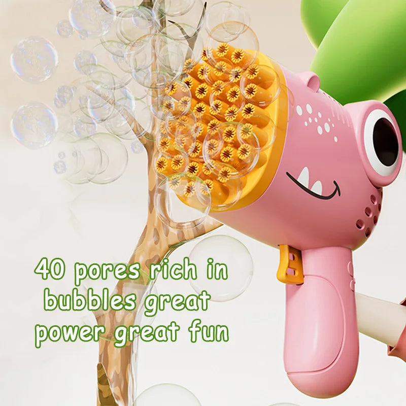 Dinosaur Bubble Gun – 40 Hole