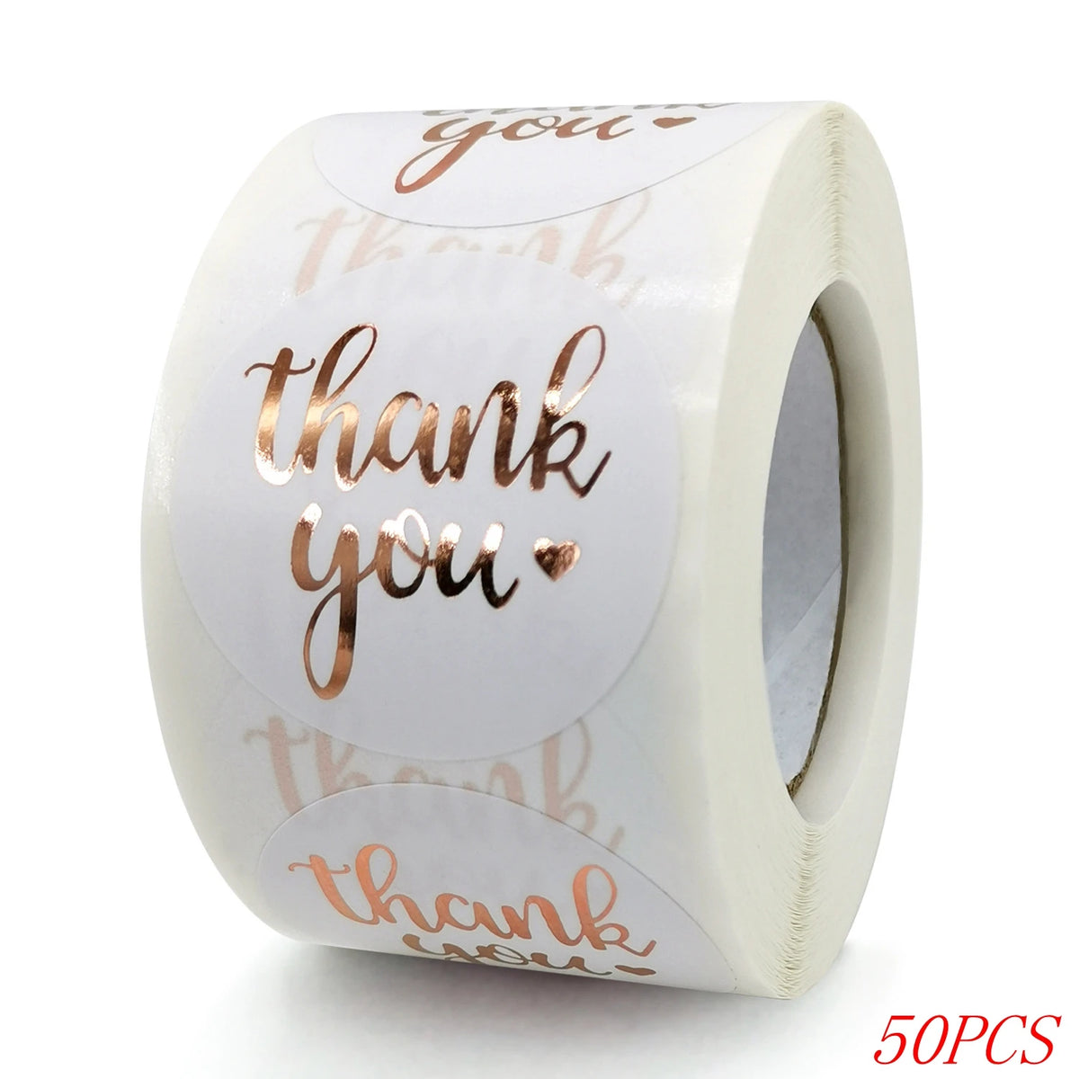 "Thank You" Round Stickers – 1 inch Envelope Seal Labels for Packaging, Weddings, Party Favours & Handmade Gifts (50–500pcs, Multiple Designs)
