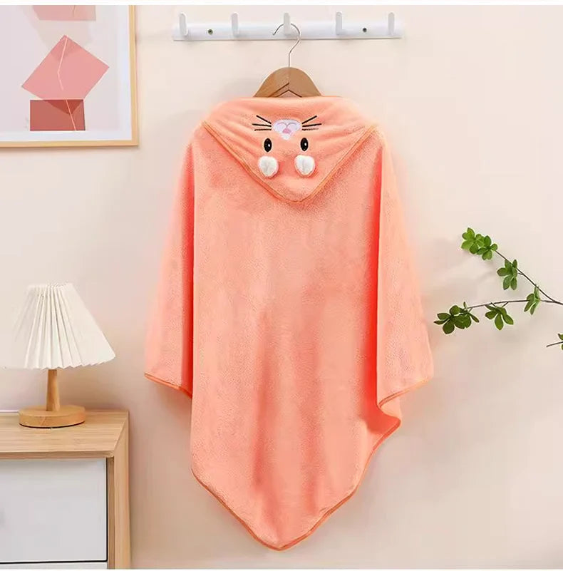 Soft Baby Bath Towel & Swaddle Wrap - Absorbent Newborn Blanket