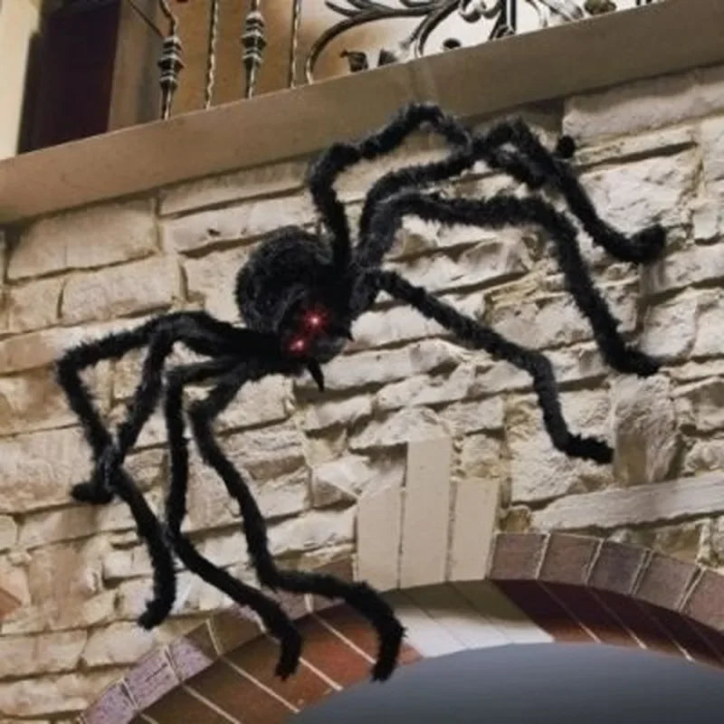 Giant Poseable Plush Spider – Halloween Decoration & Prank Prop for Indoor & Outdoor Haunted House (8 Sizes: 30cm–200cm)