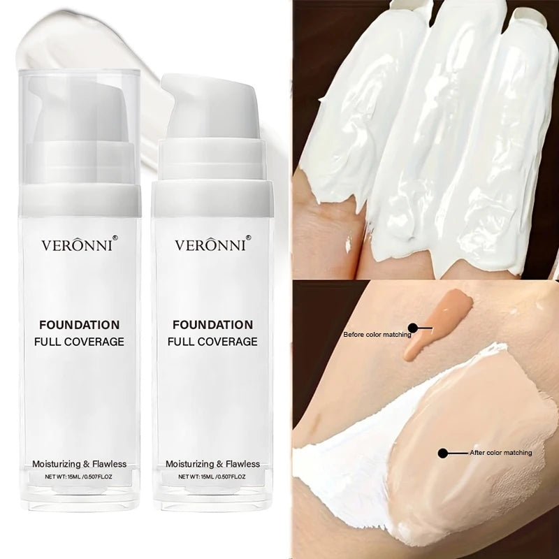 Pure White Liquid Foundation for COS Stage Makeup Long-lasting Concealer Mixable Pure White Foundation Adjuster Lighten&Brigh