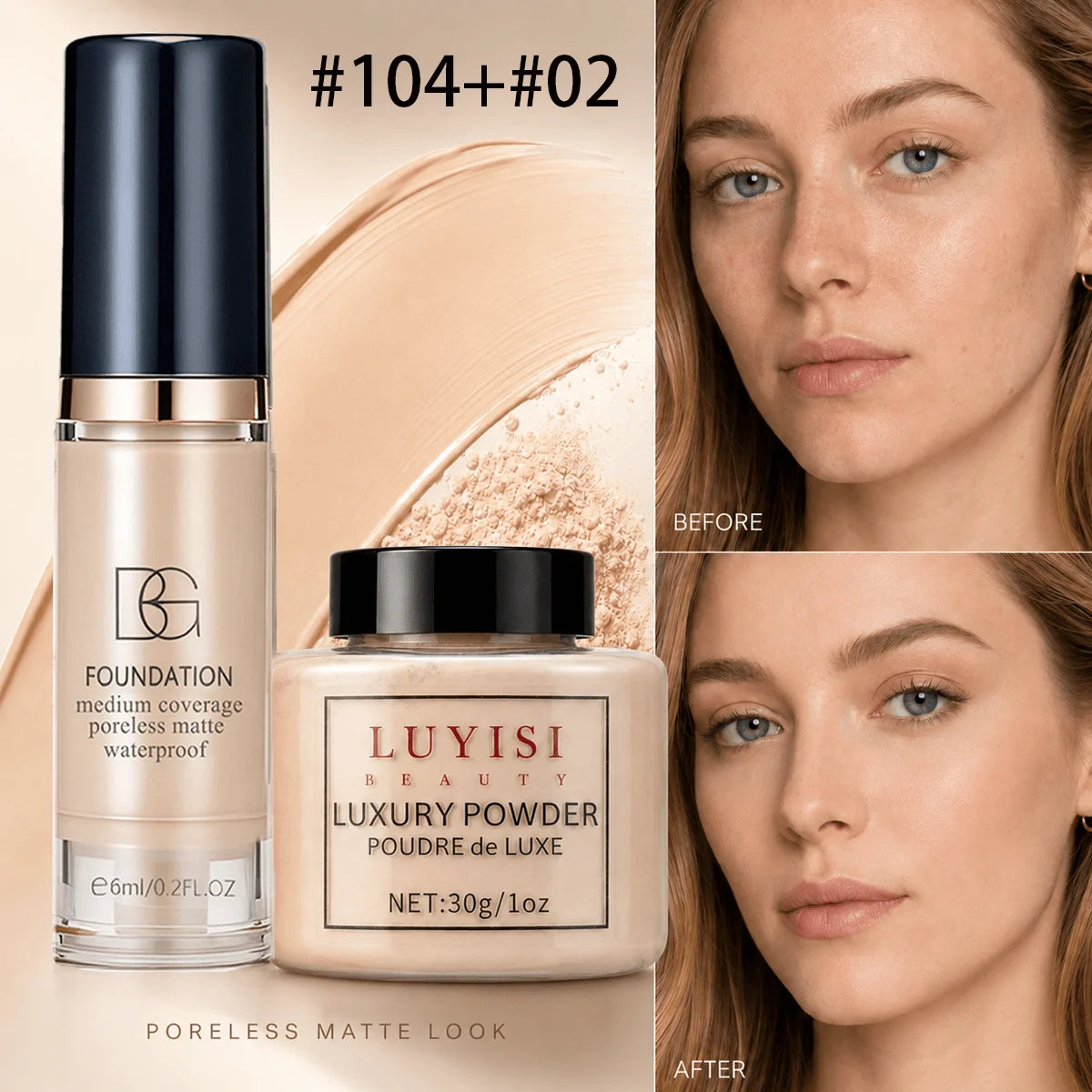 Matte Loose Powder & Foundation Set