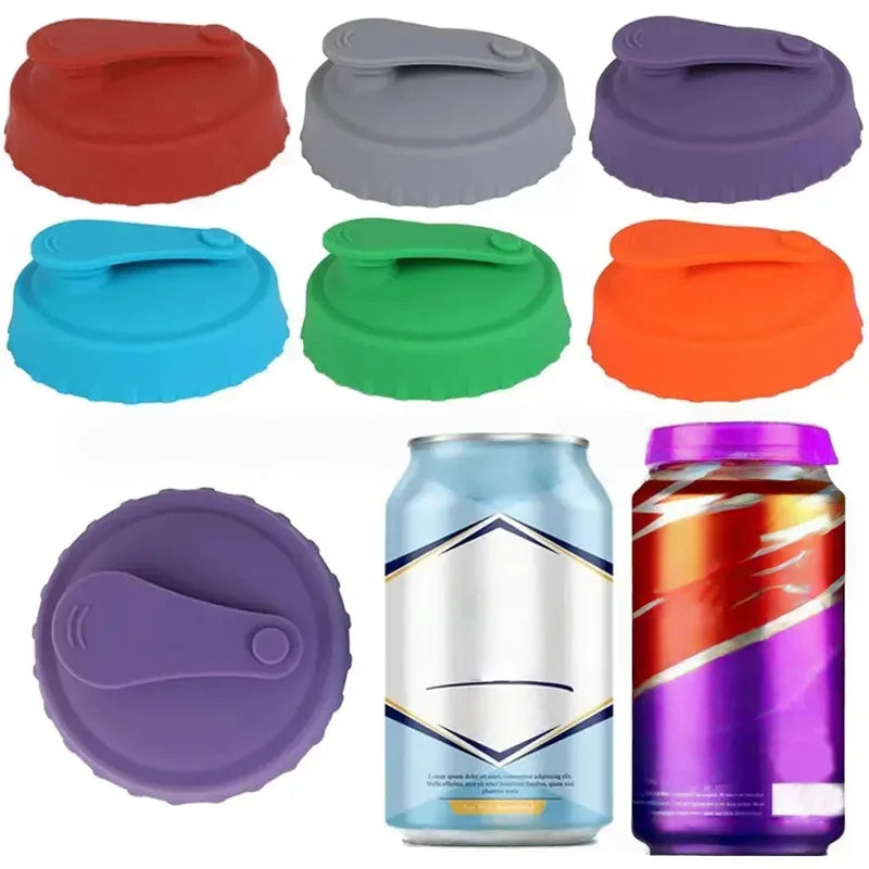 Reusable Silicone Can Lids — Fits Soda, Beer & Standard Cans