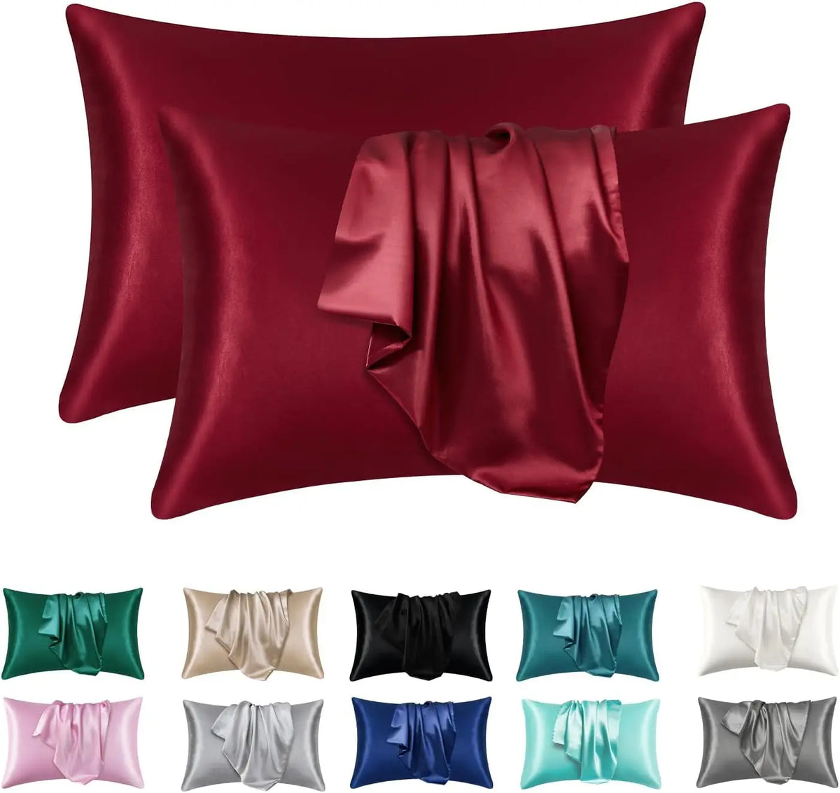 Satin Silk Pillowcase 2-Pack – Soft