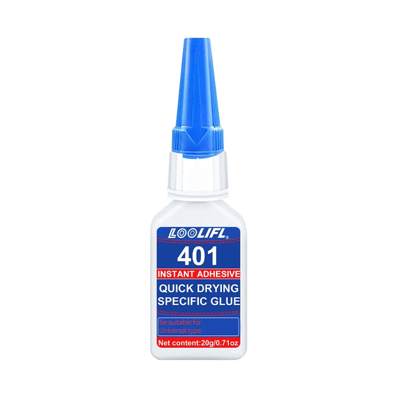 LOOLIFL 401 Super Cyanoacrylate Glue – Waterproof Medium CA Glue for Wood, Metal, Plastic, Ceramic & More (10ml or 20ml, Single or Multi-Packs)