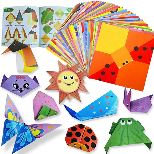 Origami Kit with 30 or 96 Sheets – DIY Paper Folding Set with Guide Book for Kids & Beginners