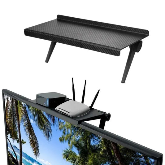 1PC Hot Selling Computer and TV Screen Storage Rack Wireless Router Set-top Box Rack No Perforated Storage Bracket Divine Too