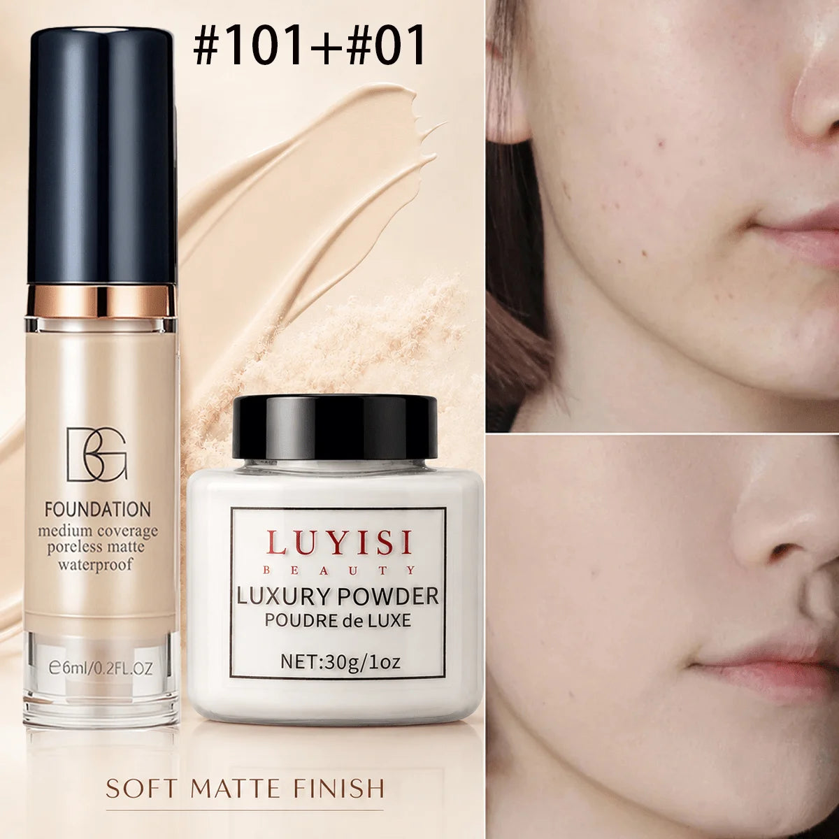 Matte Loose Powder & Foundation Set
