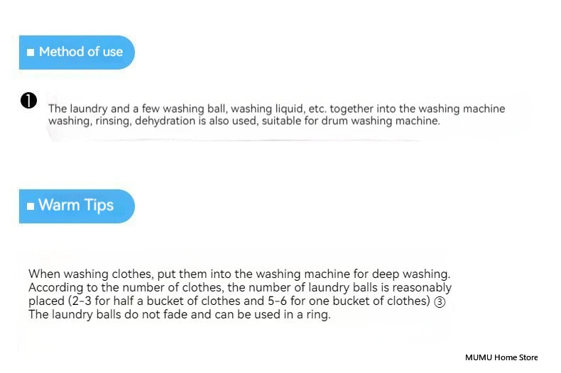Reusable Laundry Balls for Washing Machine Anti-Winding Magic Balls Drying Cleaning Washing Machine Balls Cleaning Supplies