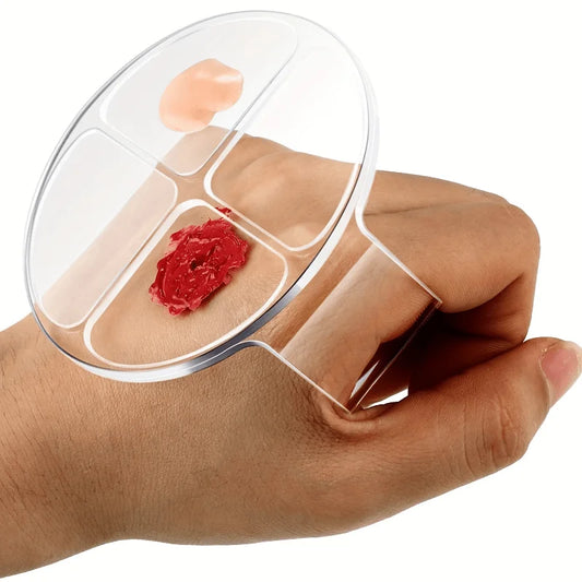 Hand Makeup Mixing Palette – Thumb Ring Artist Blending Board