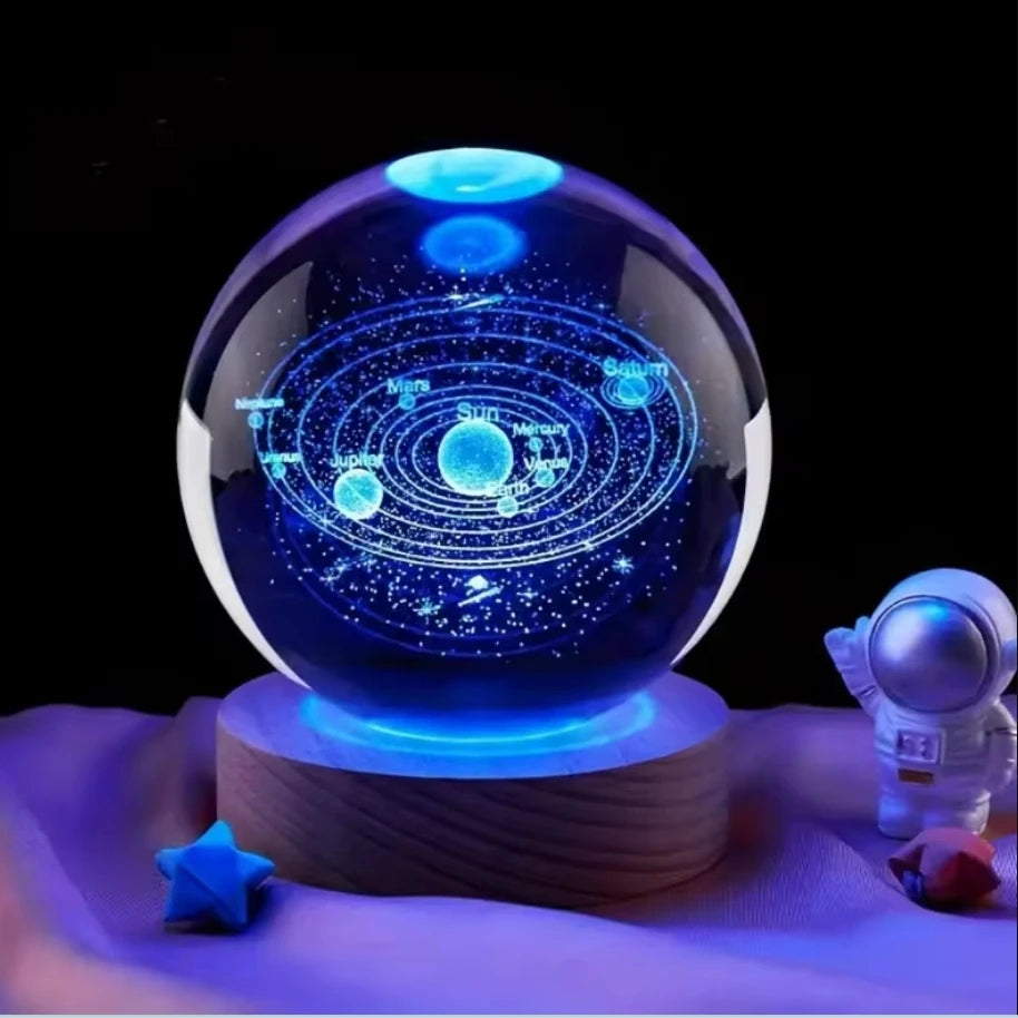Crystal Ball 3D Atmosphere Saturn Solar System MoonPlanets Crystal Ball Glass Ball Home Decoration Valentine's Day Gift Ornam