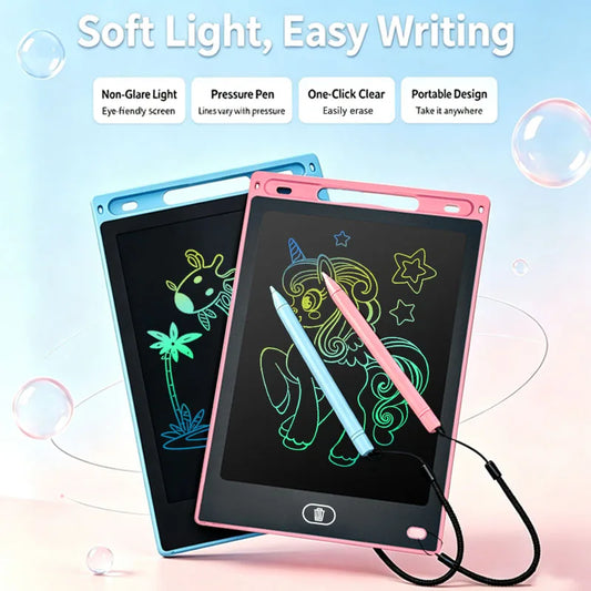 8.5" LCD Drawing Tablet – Electronic Writing & Doodle Board for Kids, Travel & Home Learning (Single or Bundle, with Optional