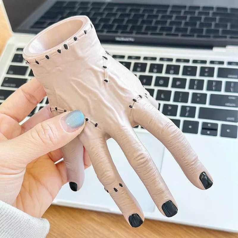 Scary Horror Palm Sculpture – Halloween Desk Pen Holder & Succulent Planter Ornament (2 Styles)