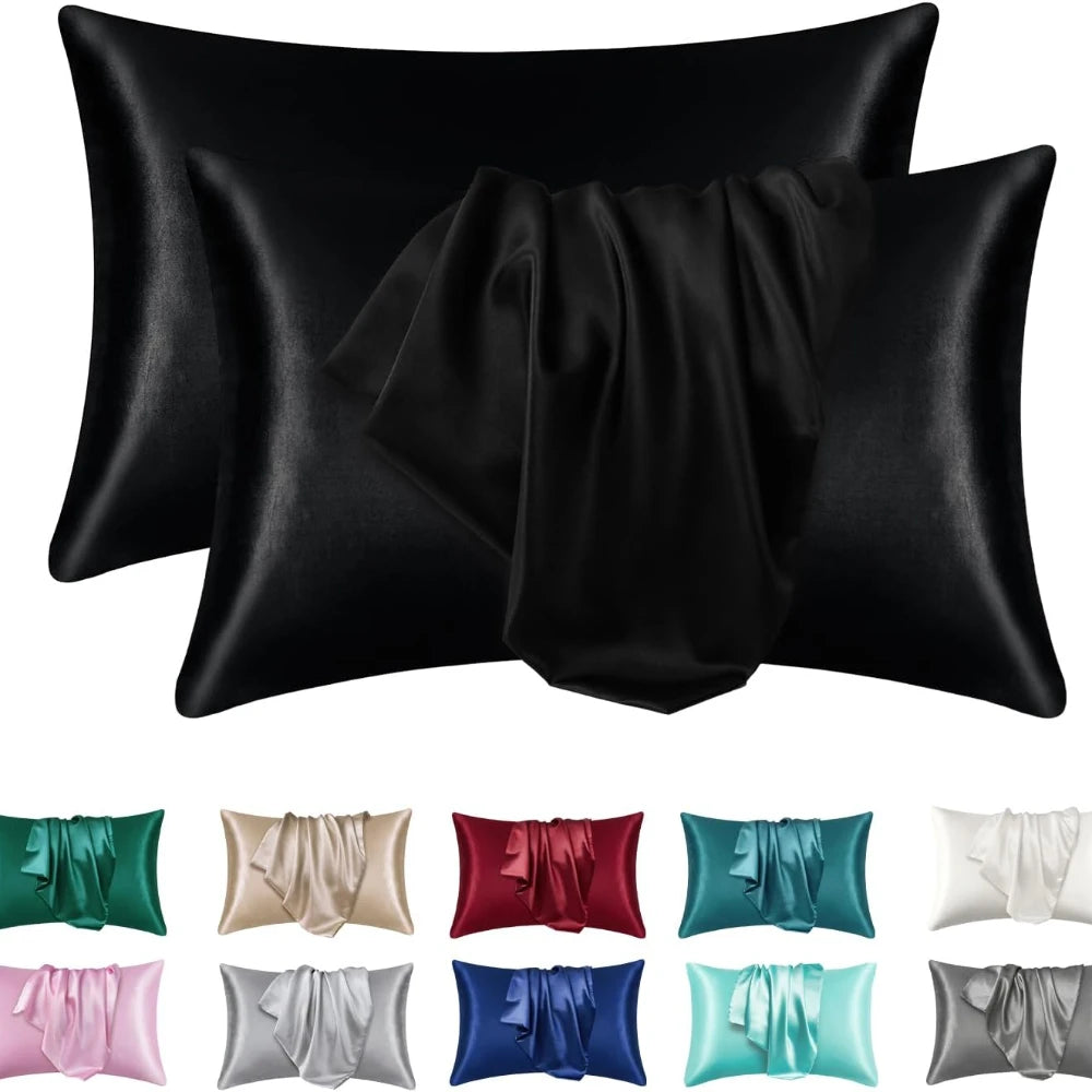 Satin Silk Pillowcase 2-Pack – Soft