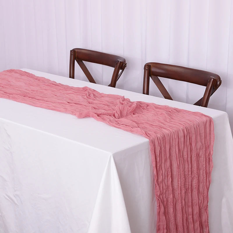 Wrinkle Cheesecloth Table Runner - Wedding & Holiday Decor