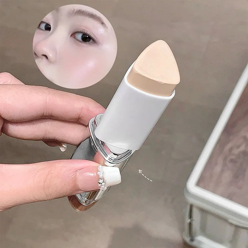 Lazy Foundation Stick, Moisturizing and Natural Concealer Makeup, Matte Makeup Base, Keep Makeup and Sweat
