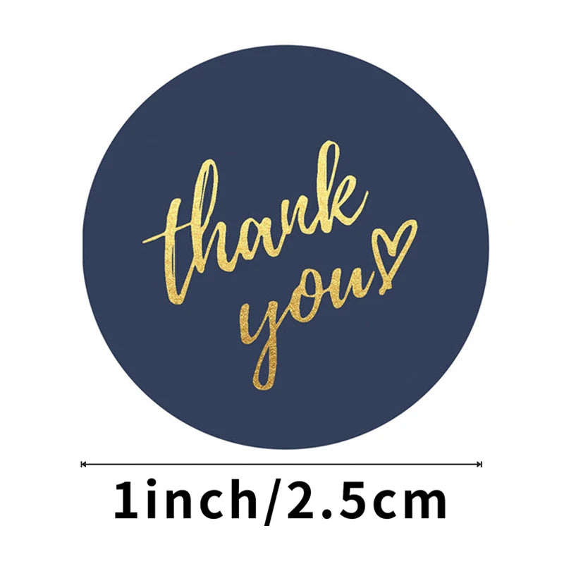 Sheet of 1-inch round 'Thank You' stickers in an alternate design.