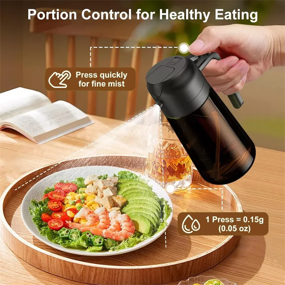 Glass Olive Oil Dispenser Bottle with Pourers & Drip-Free Spout