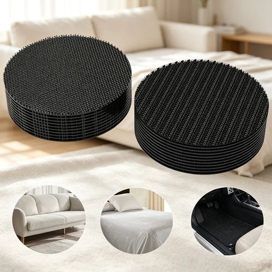 Self-Adhesive Hook & Loop Fastener Pads – Super Strong Traceless Double-Sided Sticky Strips for Carpet, Wall, Cable & DIY (30