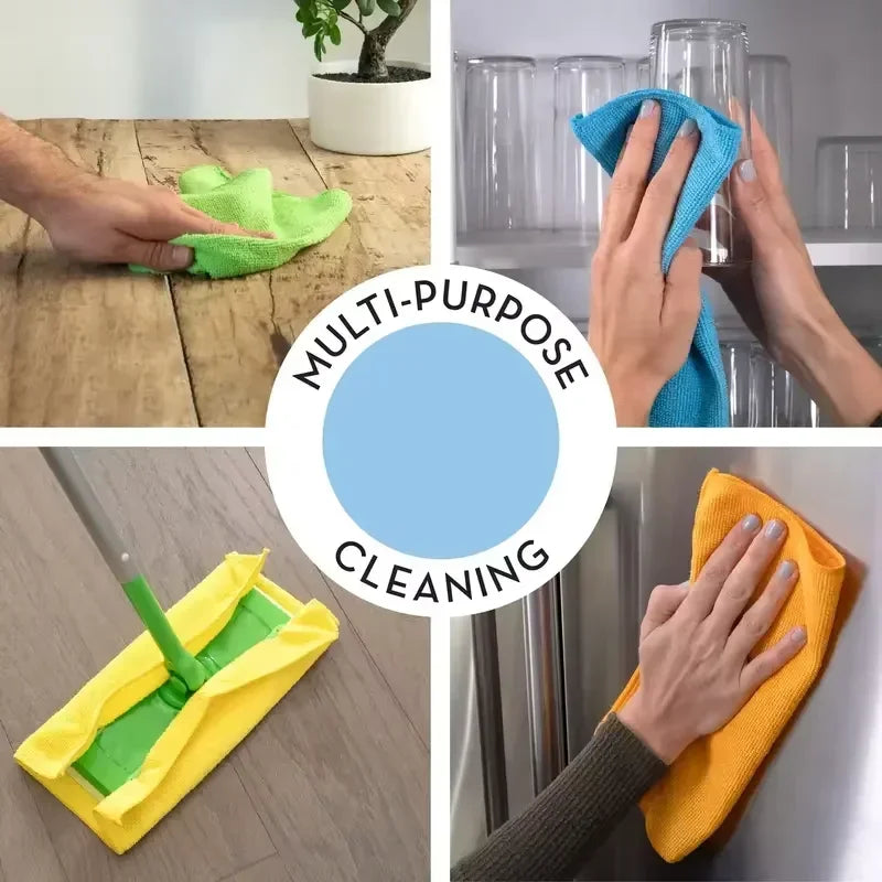 5/10/20/50pcs Microfiber Cleaning Cloth, Dishwashing Cloth Household Rag Kitchen Bathroom Cleaning Towel Durable Absorbent To