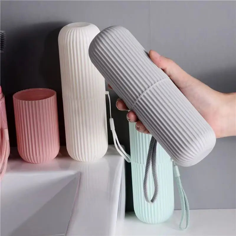 Portable Toothpaste Toothbrush Protect Holder Case Travel Camping Storage Box Organizer Travel Toiletries Storage Cup New Cre