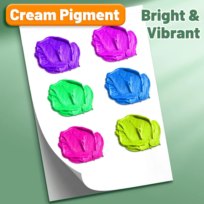Acrylic Paint Set – Waterproof Rich Pigment Tubes for Canvas, Glass, Rock & Paper DIY Art (12, 18 or 24 Colours, 5ml each)