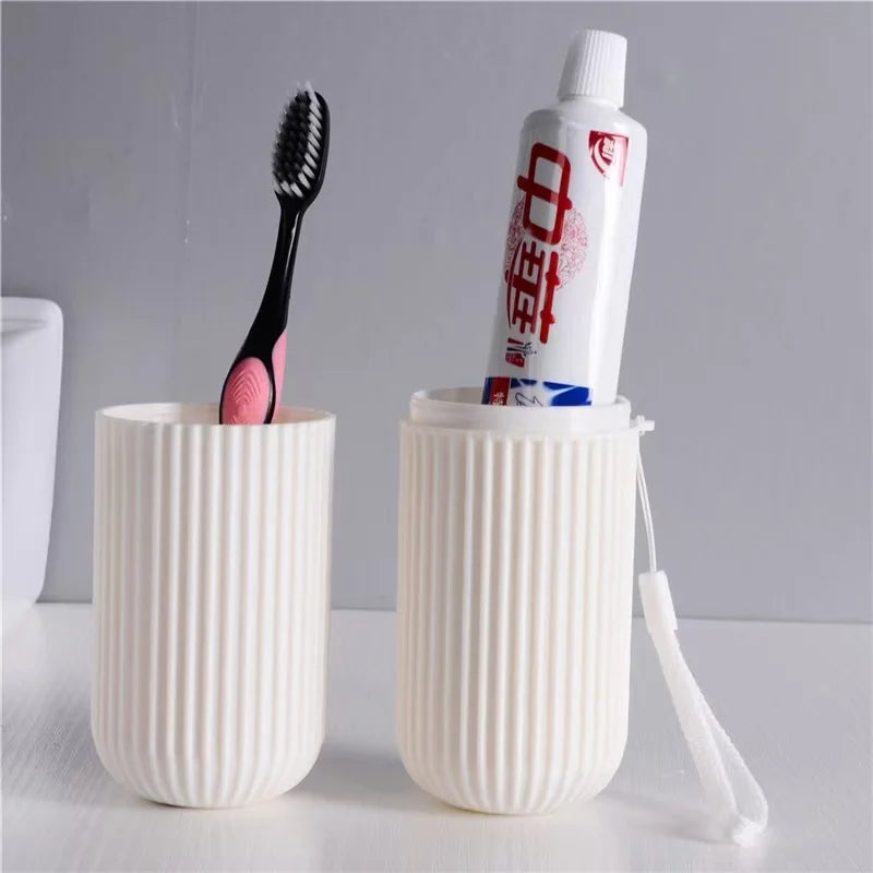 Portable Toothpaste Toothbrush Protect Holder Case Travel Camping Storage Box Organizer Travel Toiletries Storage Cup New Creat