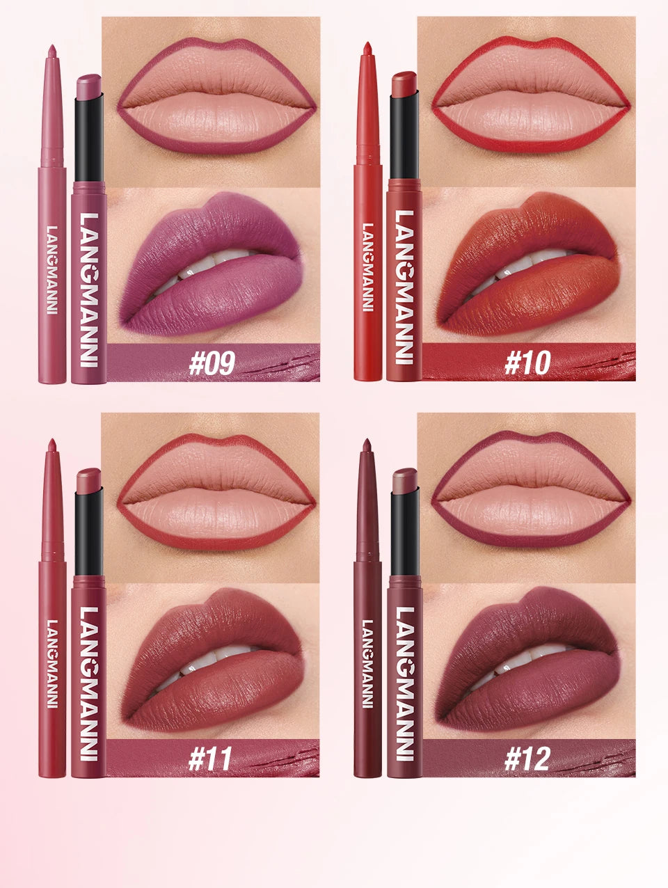 2-in-1 Waterproof Lipliner & Lipstick Pen – Long-Lasting Velvet Lip Color