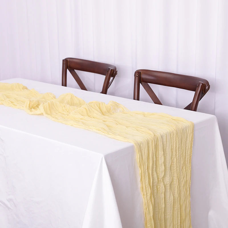 Wrinkle Cheesecloth Table Runner - Wedding & Holiday Decor