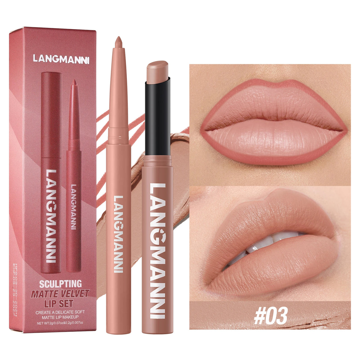 2-in-1 Waterproof Lipliner & Lipstick Pen – Long-Lasting Velvet Lip Color