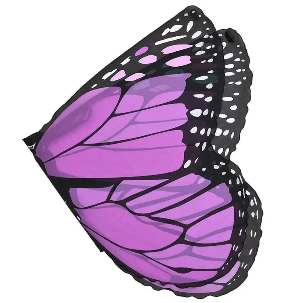 Kids Butterfly & Angel Wings Shawl Cape – Fairy Elf Costume for Halloween, Cosplay, Dance & Stage Performance (Multiple Colors)