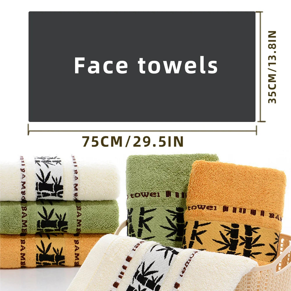 Soft Bamboo Fiber Hand Towels - Quick-Dry (1/2/4 Pack)