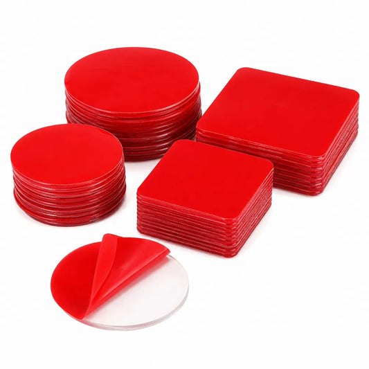 Transparent Acrylic Double-Sided Tape Pads – Super Strong Waterproof No-Trace Self-Adhesive Mounting Pads for Car, Home & Off