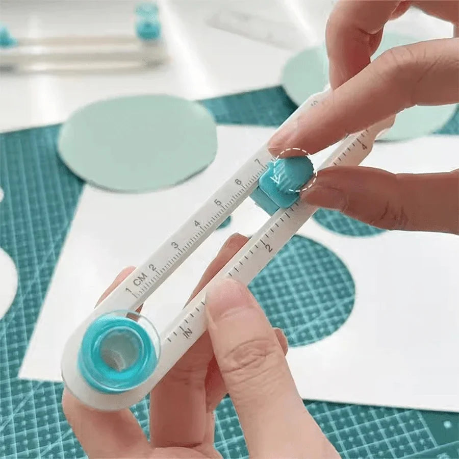 360° Rotary Compass Circle Cutter Knife – Precision Circle-Cutting Tool for Bookbinding, Scrapbooking & DIY Craft