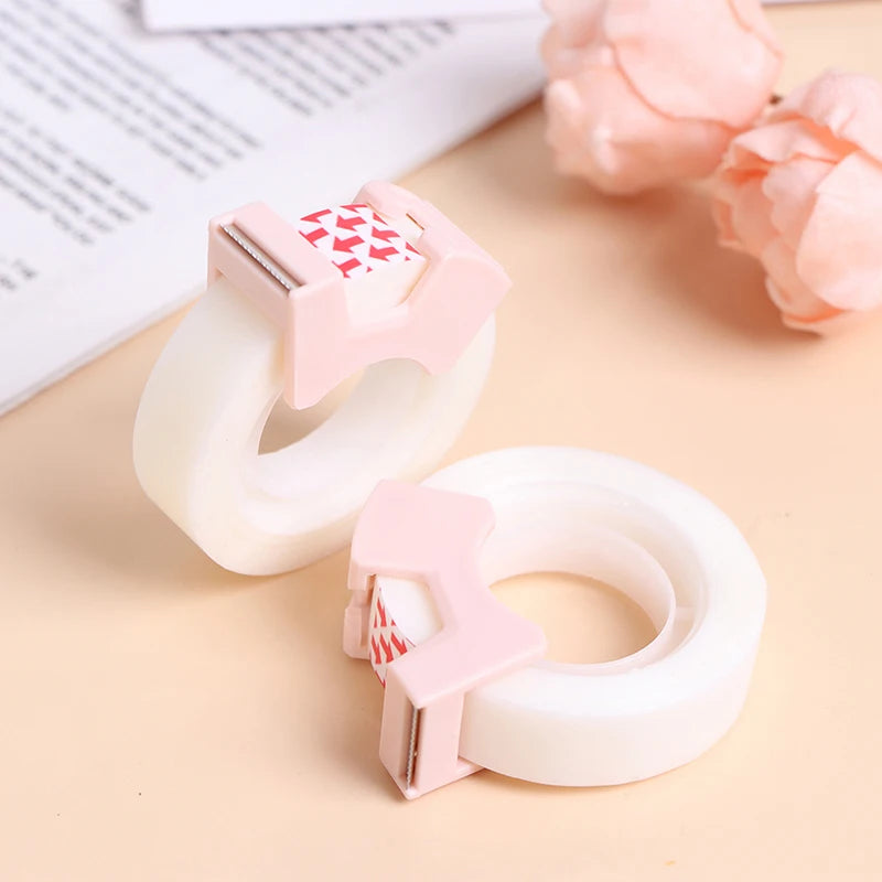 Plastic Correction Tape Dispenser with Built-In Cutter – Writable Invisible Adhesive Tape for School, Office & Stationery (Co