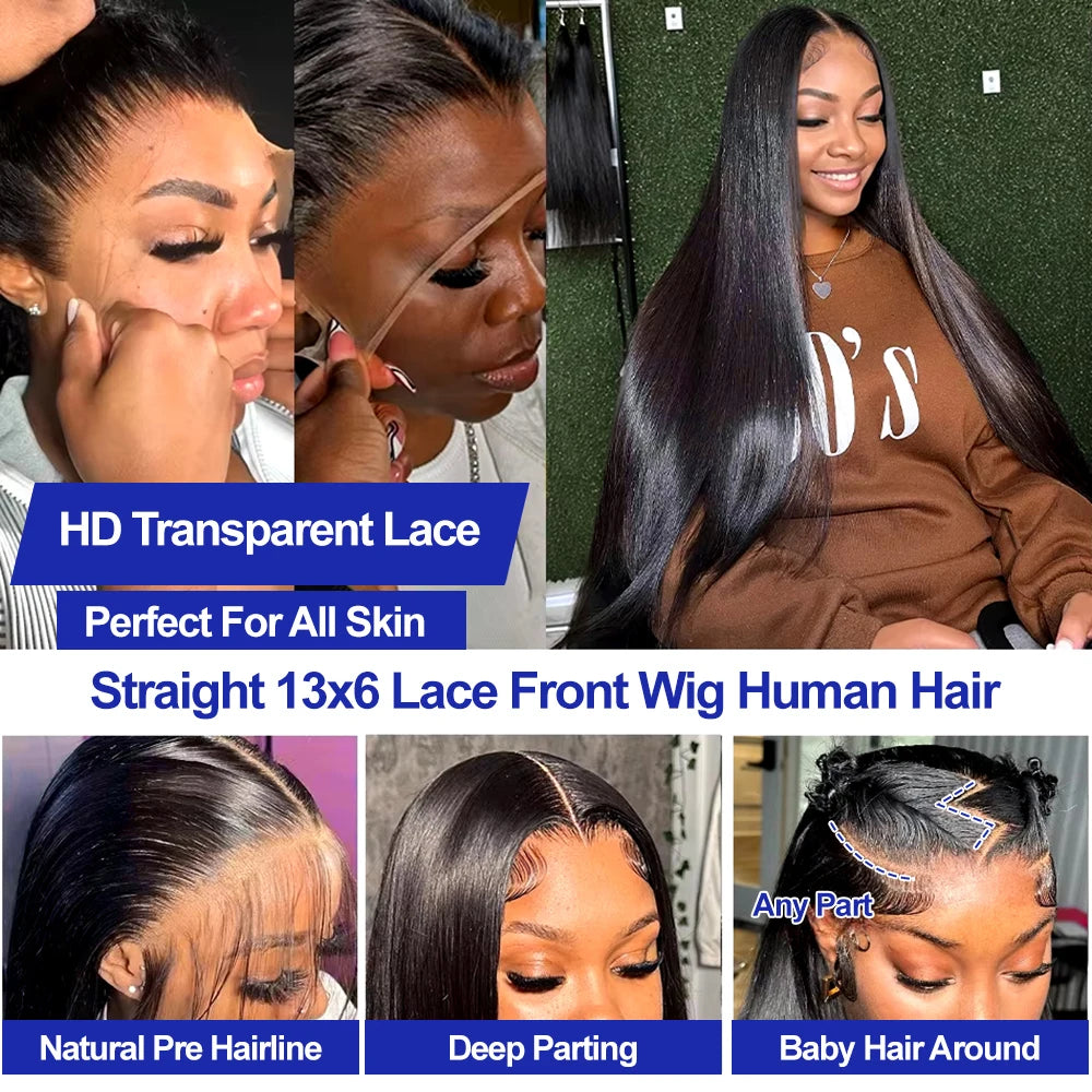 Bone Straight Lace Front Human Hair Wig