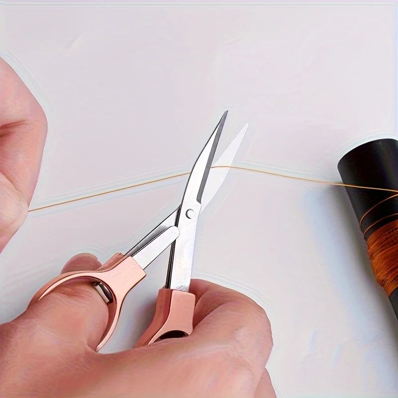 Folding Retractable Stainless Steel Scissors – Portable Travel & Everyday Craft Scissors in Rose Gold, Silver, Gold or Black