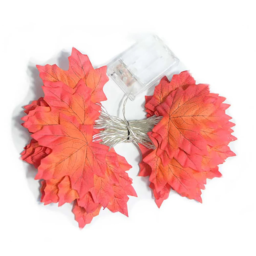 Maple Leaf Lantern LED String Lights – Autumn Garland for Halloween, Thanksgiving & Christmas Home Decor (2M / 3M / 6M, USB o