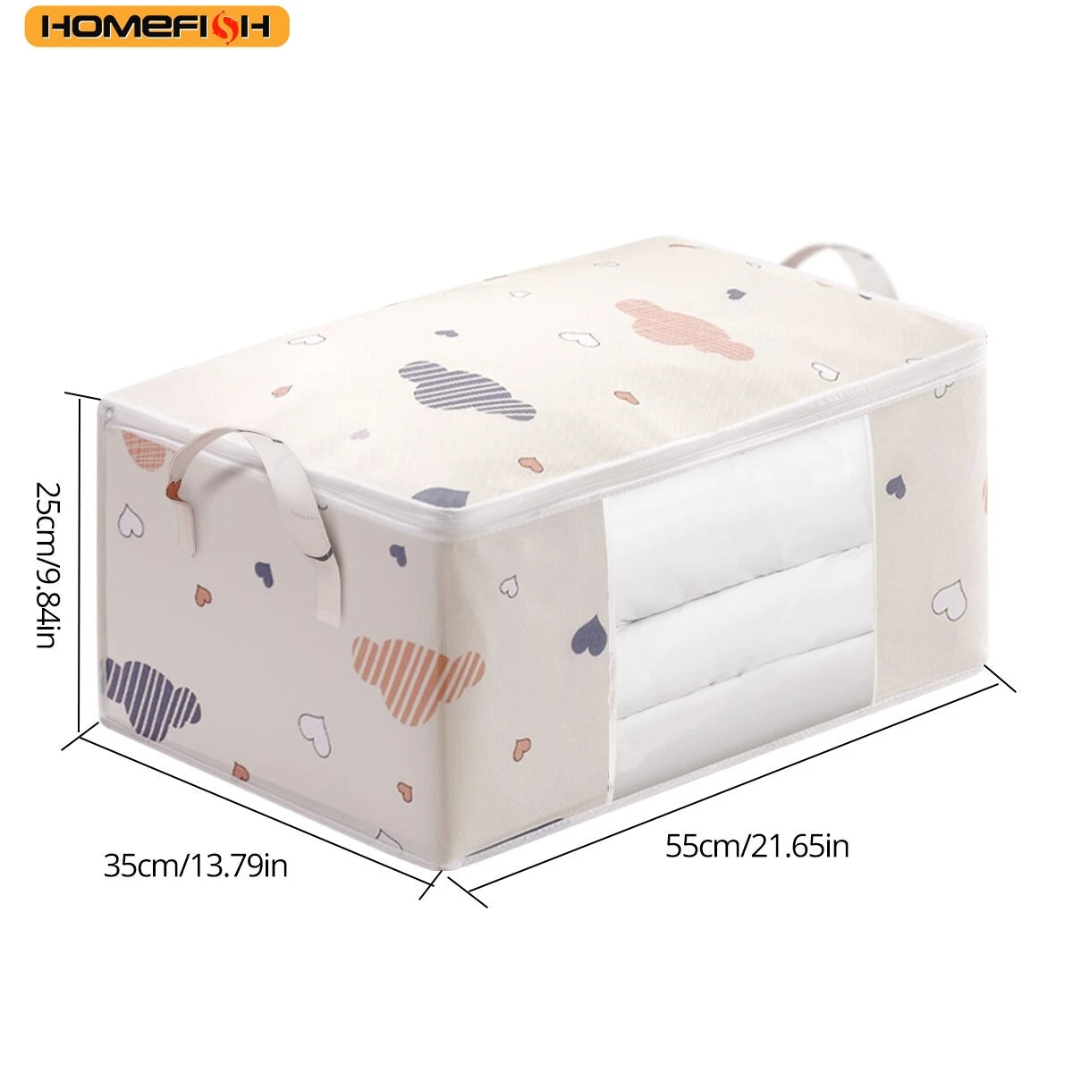 Large Quilt & Clothes Storage Bag – Dustproof Non-Woven Organizer for Home & Moving
