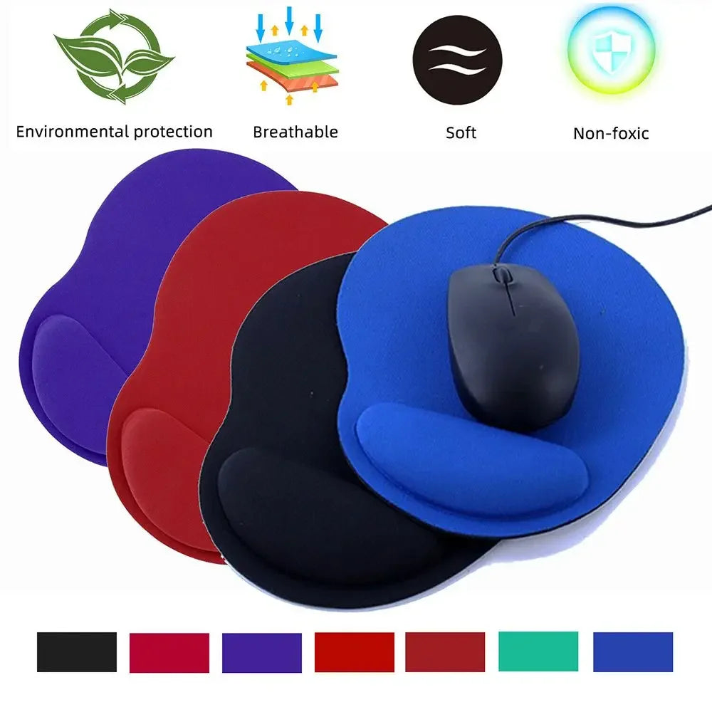 Ergonomic Memory Foam Wrist Rest Mouse Pad – Non-Slip Gel Support for Office & Gaming