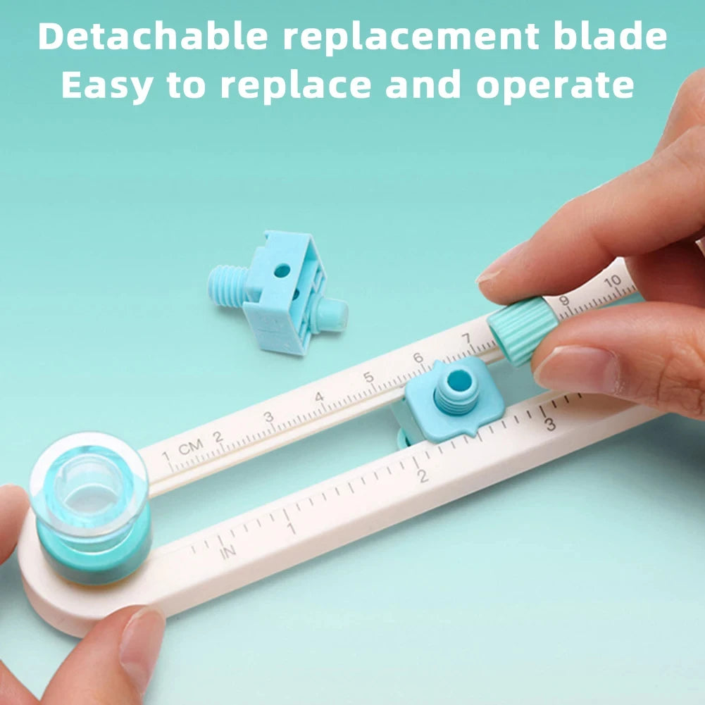 360° Rotary Compass Circle Cutter Knife – Precision Circle-Cutting Tool for Bookbinding, Scrapbooking & DIY Craft