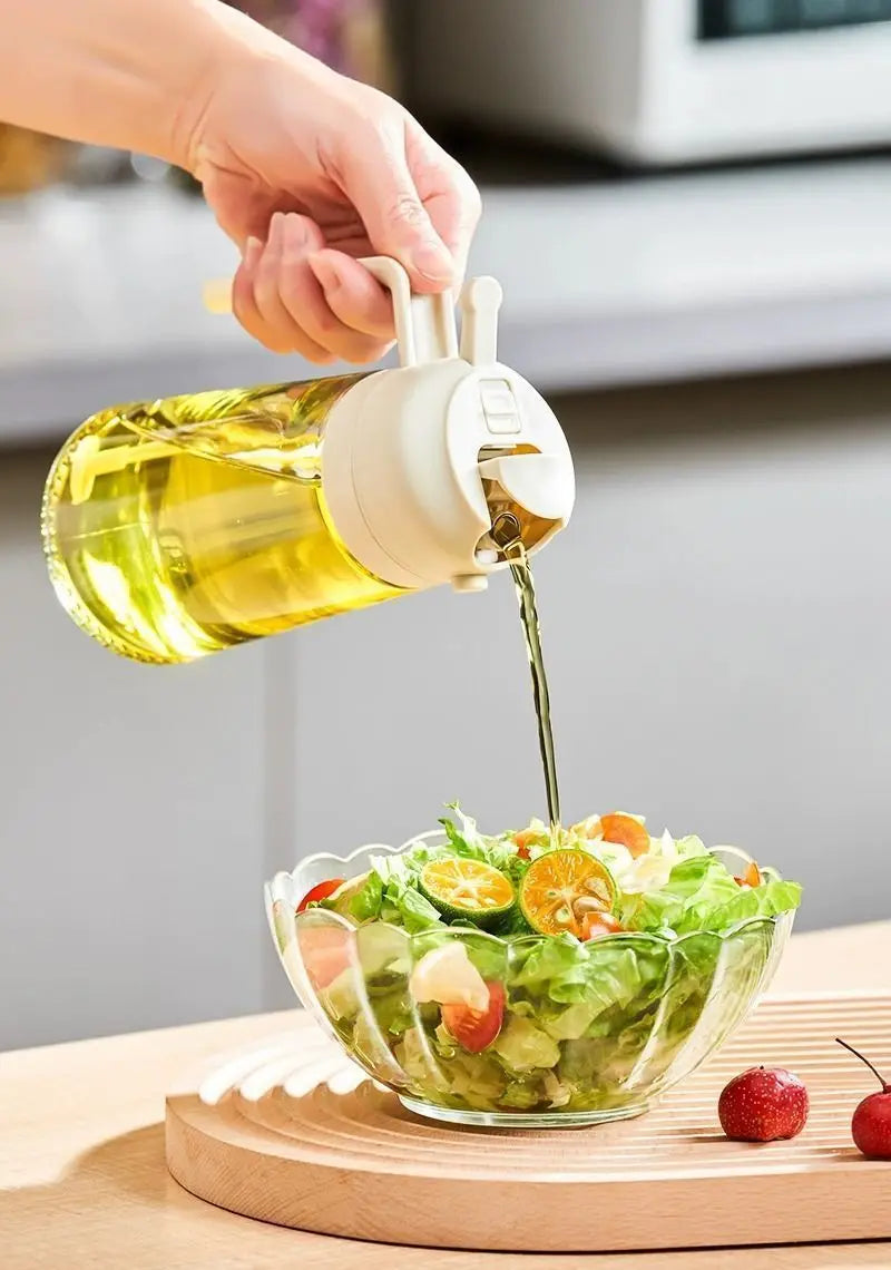 2in1 Kitchen Spray Oil Dispenser Oil Sprayer Polisher Or Only Brush Spray for Air Fryer Salad Grilling Roasting Cooking Kitch