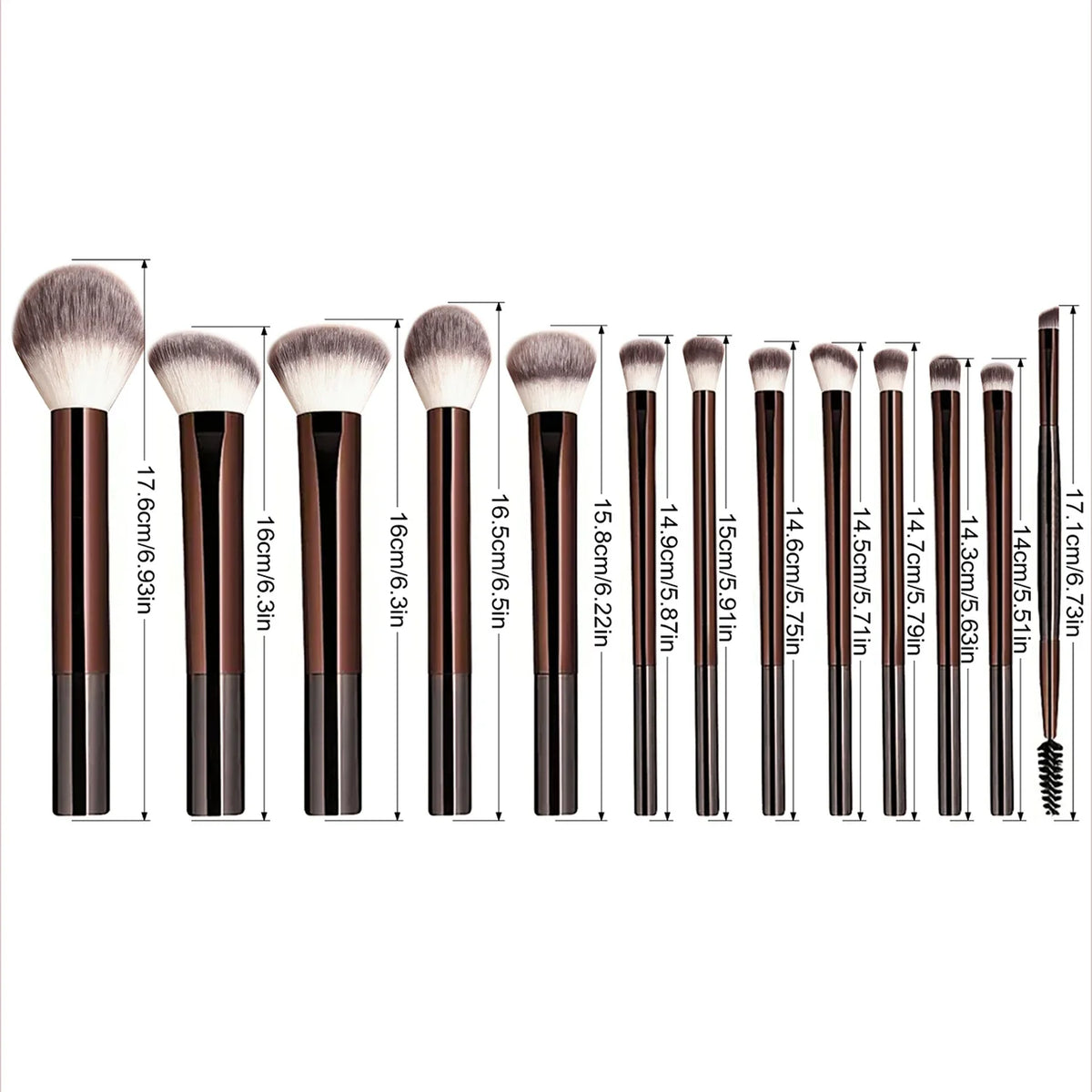13-Piece Kabuki Makeup Brush Set – Foundation, Eyeshadow, Blush & Cosmetic Tools